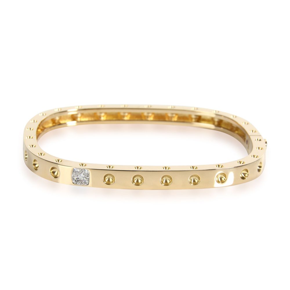 Roberto Coin Pois Moi Diamond Bangle in 18K Yellow Gold 0.07 CTW